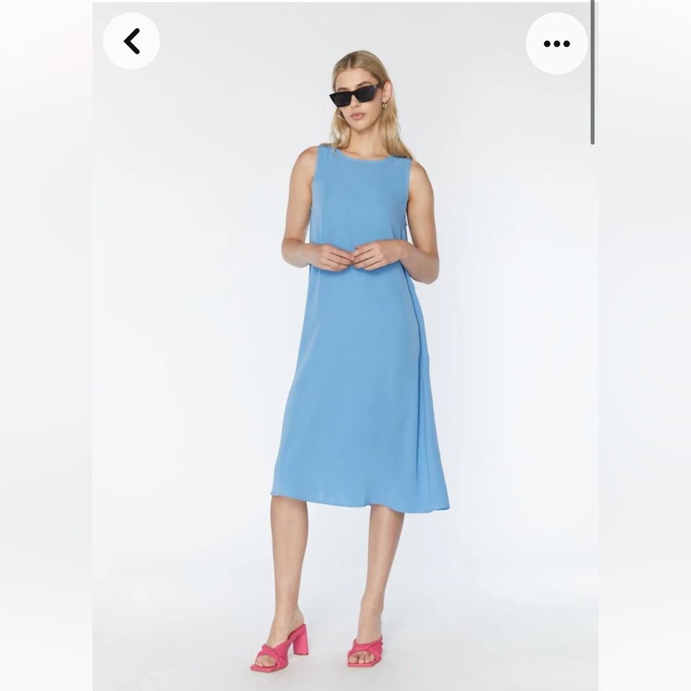 Oak + Fort | High Neck Midi Dress Chartreuse XS